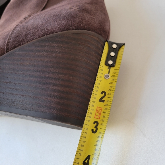 Lucky Brand Zorlina women's wedge brown leather booties size 9 - Picture 8 of 8